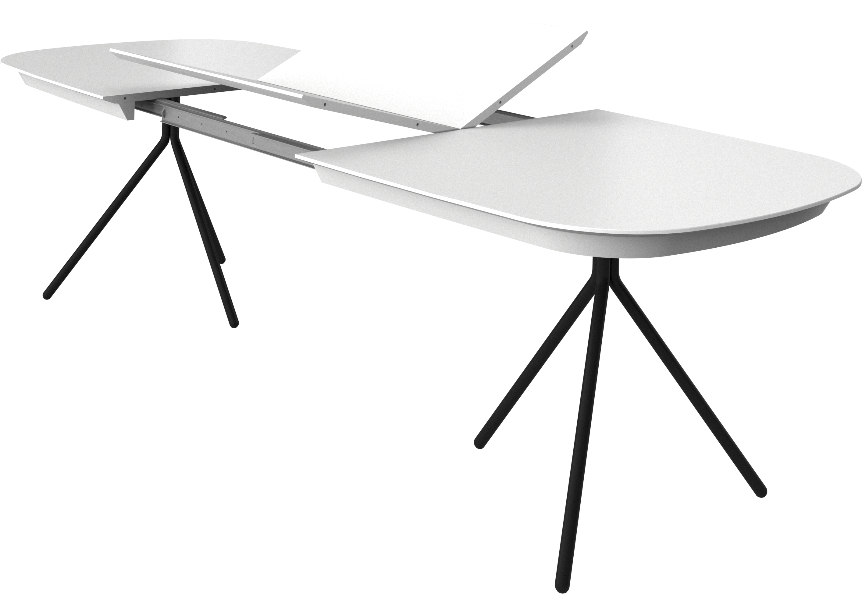 BoConcept Ottawa extendable dining table - matte white lacquered
